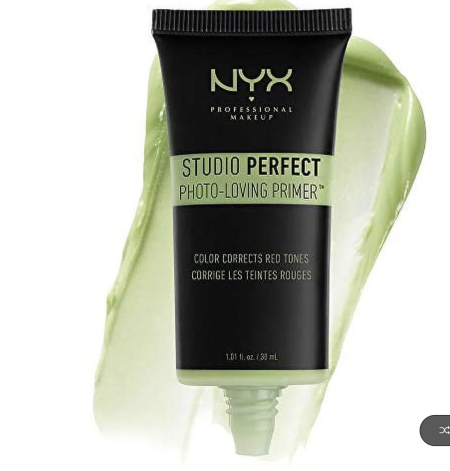 NYX Studio Perfect Primer, Vegan Face Primer - Green (Color-Correcting)